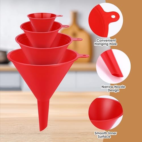 4 PCS Plastic Kitchen Funnel Set