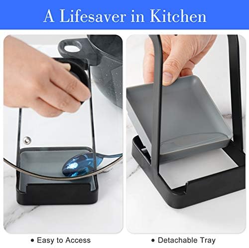 NiHome Versatile Pot Lid Ladle Holder Multipurpose Spatula Pad Book Cutting