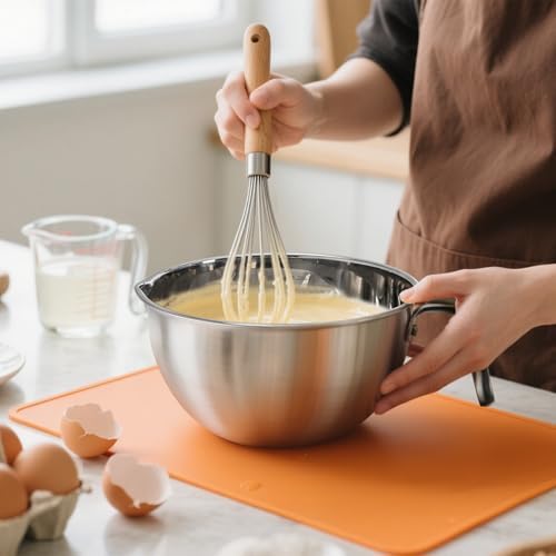3 Pieces 304 Stainless Steel Mixing Bowls, 1.3/2.1/2.6 Quart Mixing Bowl Set