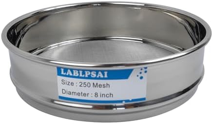 250 Mesh Lab Sieves 8" Diameter 304 Stainless Steel Wire Cloth Test Sieve