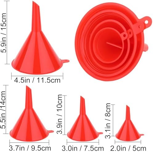 5-Piece Automotive Oil Funnel Set