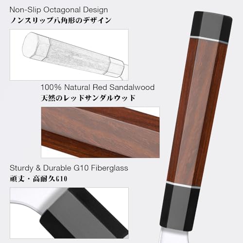 SHAN ZU 3.75" Japanese Paring Knife, 9 Layers 10Cr15MoV High Carbon Steel