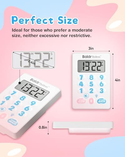 Digital Kitchen Timer, Waterproof Magnetic Countdown Timer