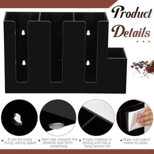 Cunhill 4 Compartments Acrylic Coffee Cup and Lid Holder