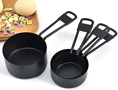 Black Stainless Steel Measuring Cups and Spoons Set