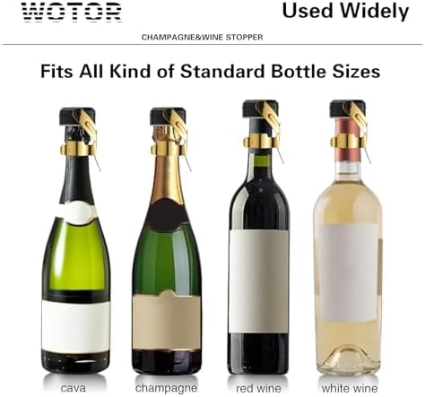 WOTOR Champagne & Wine Bottle Stoppers, Champagne Cork, 2 Pack