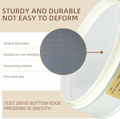7.9" PVC Lab Sieve, Nylon Mesh, 60 Mesh Screen Sifter
