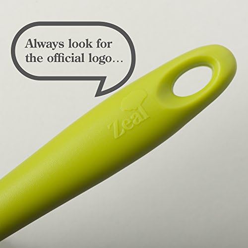 Zeal Silicone Non Scratch Slotted Spoon, Lime Green, 28 cm