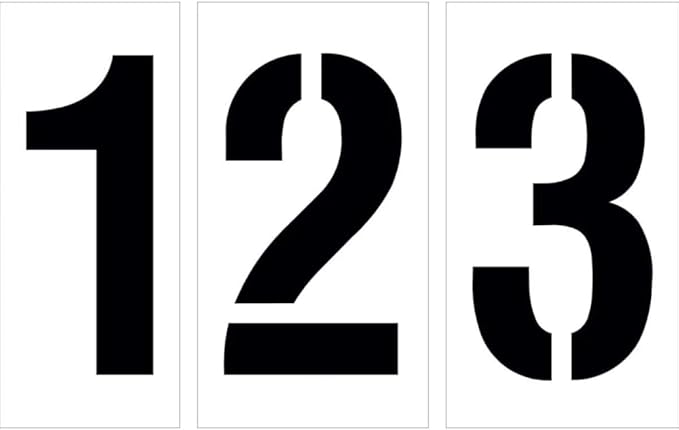 Stencil Trac Rails for Letter/Number Stencils | Part#: 10001146 | Use for Marking Parking Spaces, Doors & Walls | 2 Locking Rails 48″ W & 2 Overspray Panels | Stencils Sold Separately | Made in USA