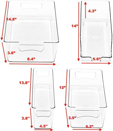 Simple Houseware Refrigerator Storage Organizer Bins
