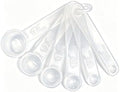 6 PCS Measuring Spoons Set, Translucent