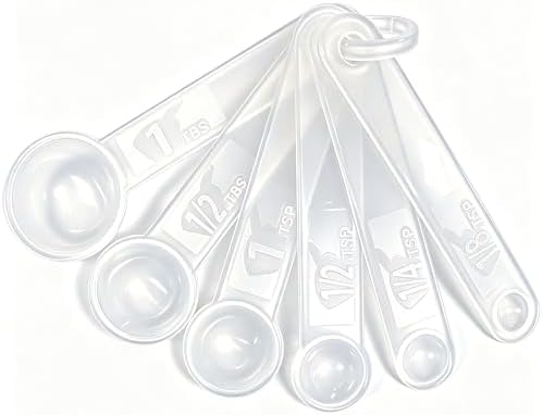 6 PCS Measuring Spoons Set, Translucent