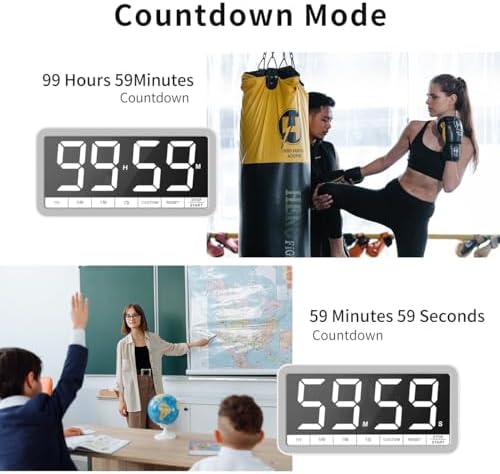 VOCOO Large 7.8" Digital Timer, Magnetic LED Timer