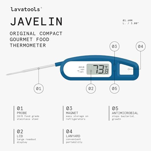 Lavatools Javelin® Ultra-Fast 3-Second Digital Instant Read Meat Thermometer
