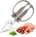 XSNBRD All Purpose Kitchen Shears, Nickel Stainless Owl Scissors Large