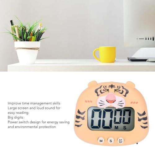 Digital Kitchen Timer Countup Countdown Cartoon Animal Sound Flash Alert Easy