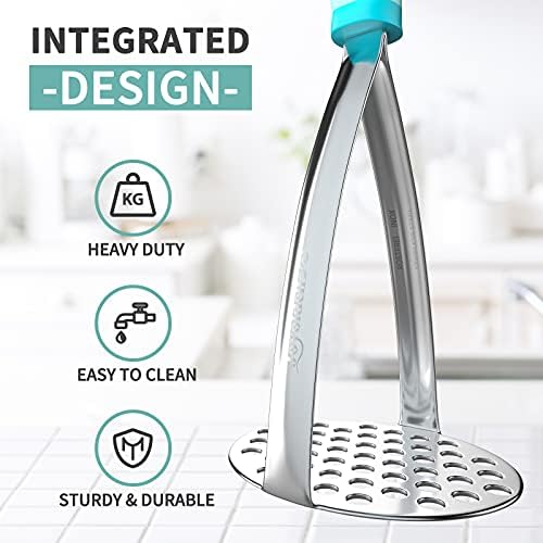 Joyoldelf Heavy Duty Potato Masher, Stainless Steel Integrated Masher Kitchen