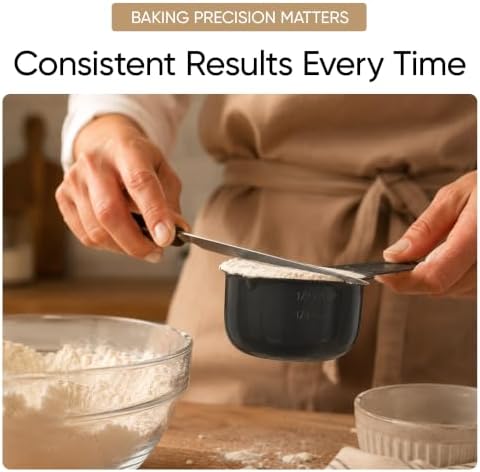 Color Up Measuring Cup Set, 8 Piece – Includes 2 Cup, Stainless Steel, Accurate