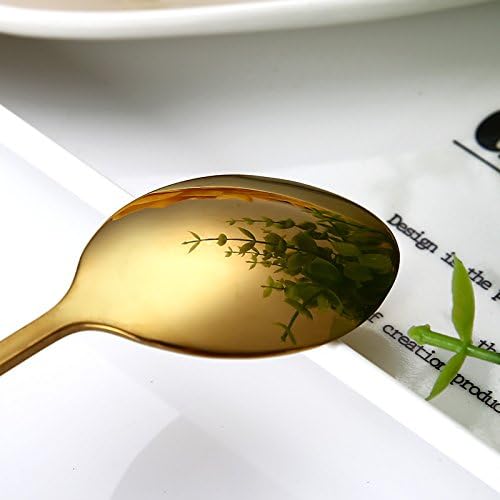 Set of 10 Long-Handle Spoons for Iced Tea, and Desserts