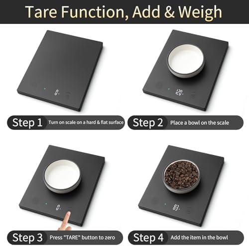 Homebuds 22lb Digital Food Scale Precision 0.1oz/1g, Kitchen Scale Big LED