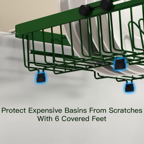 MAJALiS Green Expandable Dish Drying Rack Over The Sink