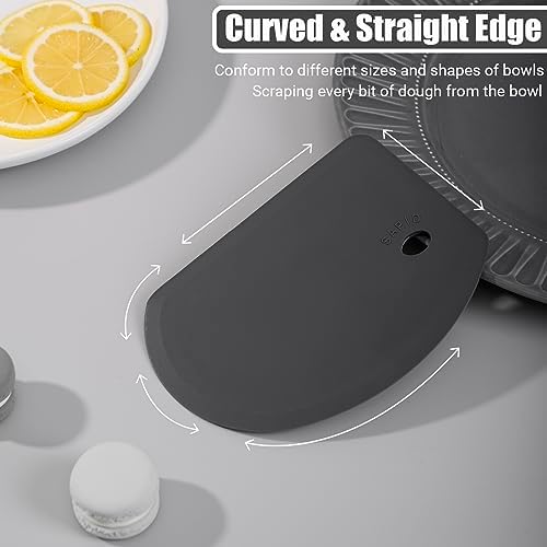 Silicone Dough Scraper with Metal Core Flexible Bowl Scraper Bread Baking