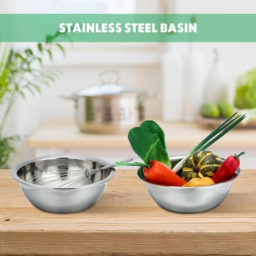 Pinkunn 20 Pcs Stainless Steel Mixing Bowls Bulk, 8.66 x 3 Inch