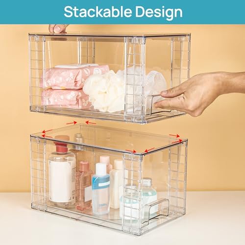 Vtopmart 2 Pack Large Stackable Storage Drawers