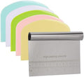 6 Pcs Dough Scraper Bench Scraper, Stainless Steel Scraper/Chopper & Plastic