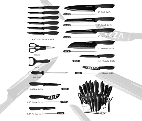Kitchen Knife Set 19 Piece