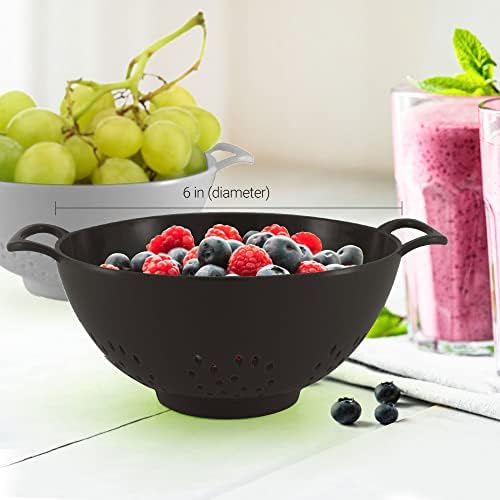 Meadow Lane 6-Inch Small Colanders, 3-Cup Food Strainers
