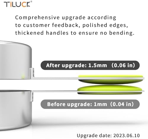 TILUCK Nesting Measuring Cups and Spoons Set, Stainless Steel