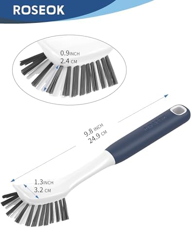 ROSEOK Dish Brush, Dish Scrubber, Nylon Bristles
