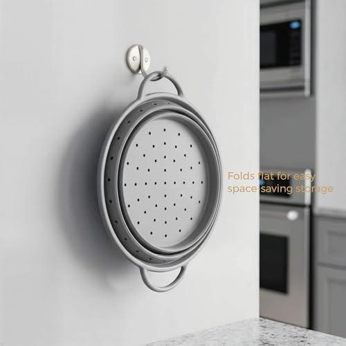 4‑Quart Silicone Collapsible Colander & Kitchen Collapsible Strainer