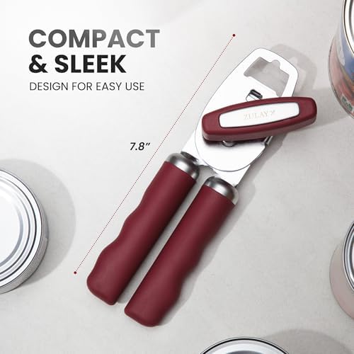 Zulay Kitchen Manual Can Opener Heavy Duty Patented Stainless Steel