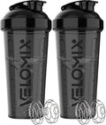 VELOMIX 2 Pack 28oz Protein Shaker Bottle