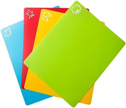 8pcs Flexible Plastic Cutting Board Mats, 2 Pack Colored Mats
