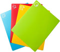 8pcs Flexible Plastic Cutting Board Mats, 2 Pack Colored Mats
