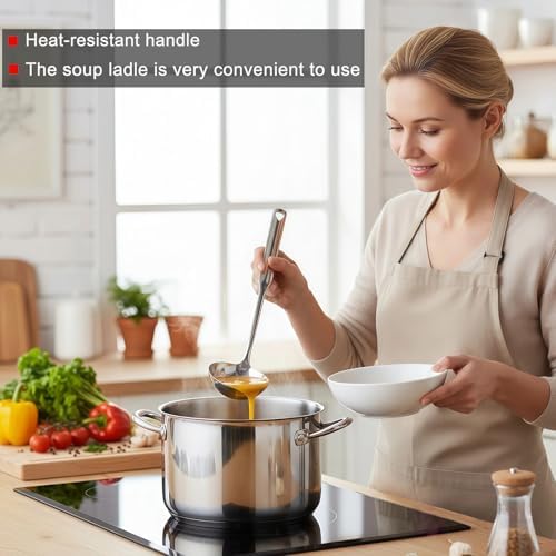 Soup Ladle 18/10 Stainless Steel and Slotted Spoons