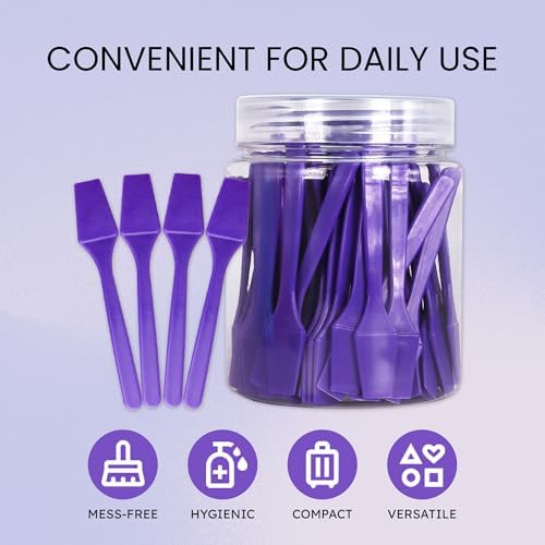 PANA 100pcs Brand Cosmetic Make Up Disposable Plastic 2.5" Spatulas Skin Care