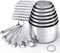TILUCK Stainless Steel Measuring Cups & Spoons Set, Coffee Scoop Spoon