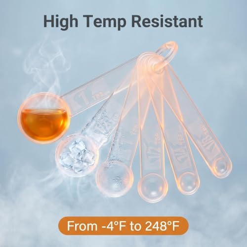 6 PCS Measuring Spoons Set, Translucent