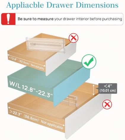 Vtopmart 4" Regular Upgrade Drawer Divider
