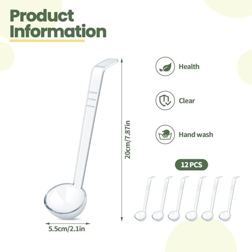 12 Pcs 1 Oz Small Ladle 7.87 Inches Mini Ladles