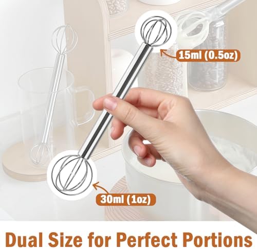 Stainless Steel Measuring Whisk, Double-Ended Whisk