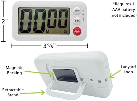 Teacher Created Resources White Magnetic Digital Classroom Timer