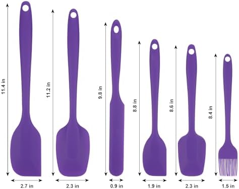 Silicone Spatulas Set, Rubber Spoon Spatula Heat Resistant Spoonula One Piece