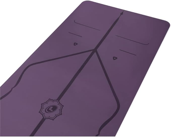 Liforme Original Yoga Mat – Free Yoga Bag Included - Patented Alignment System, Warrior-like Grip, Non-slip, Eco-friendly, sweat-resistant, long, wide, 4.2mm thick mat for comfort