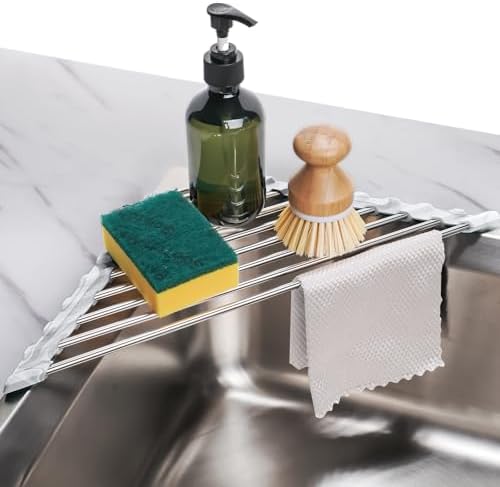 Tomorotec Marble Triangle Roll-Up Dish Drying Rack
