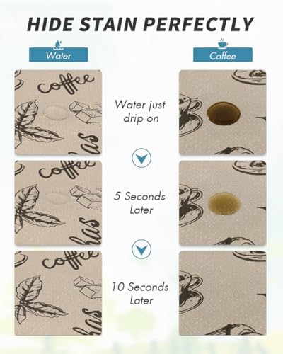 AMOAMI Coffee Mat Hide Stain Rubber Backed Absorbent Dish Drying Mat